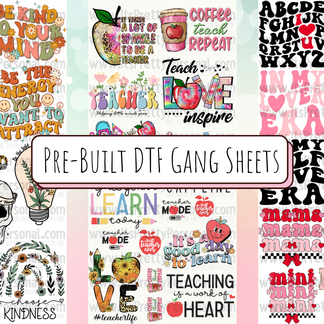 Pre-Built Gang Sheets (Fabric Transfers)- Ready to purchase!