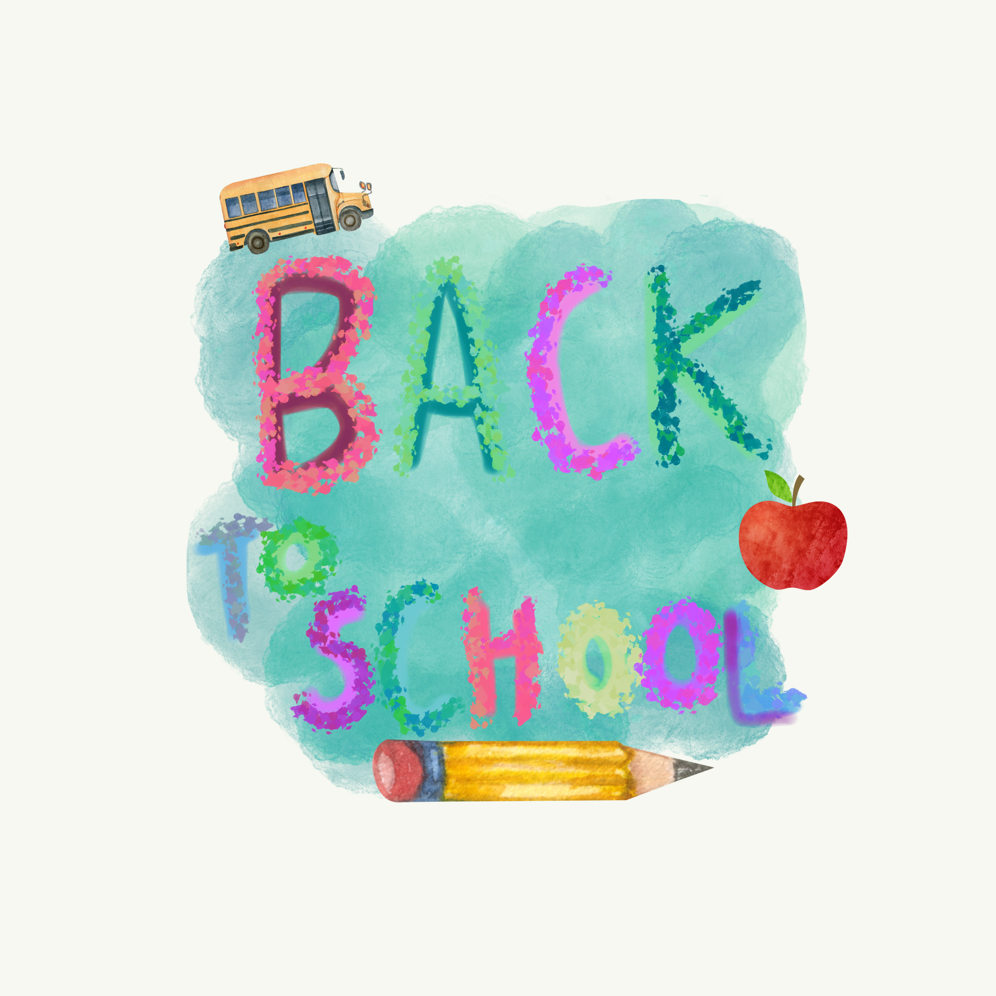 Watercolor Artist Clipart, Painting Clipart, PNG, Back to School