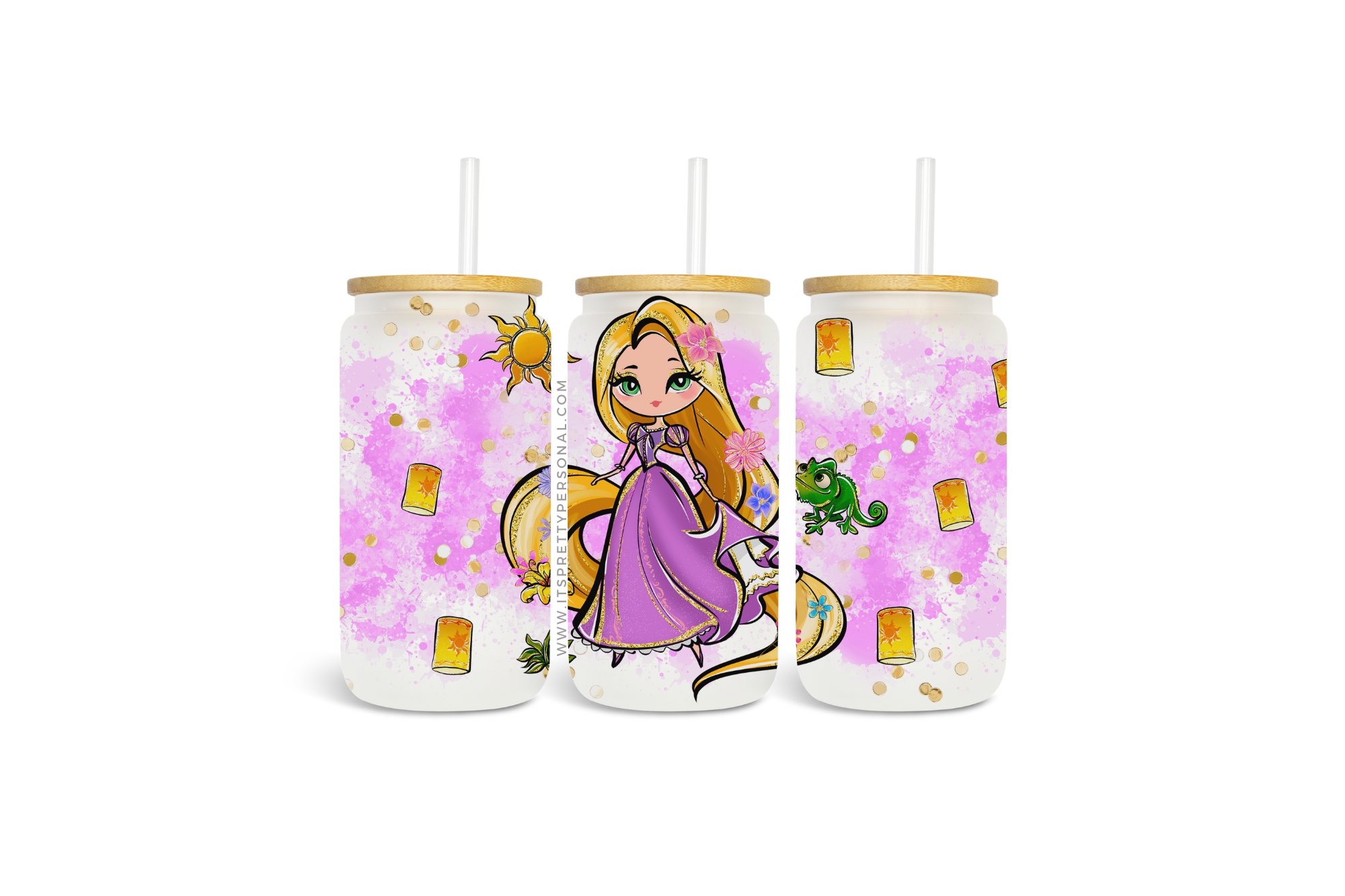 Spinning Wheel Princess UV-DTF Cup Wrap - PIPS EXCLUSIVE