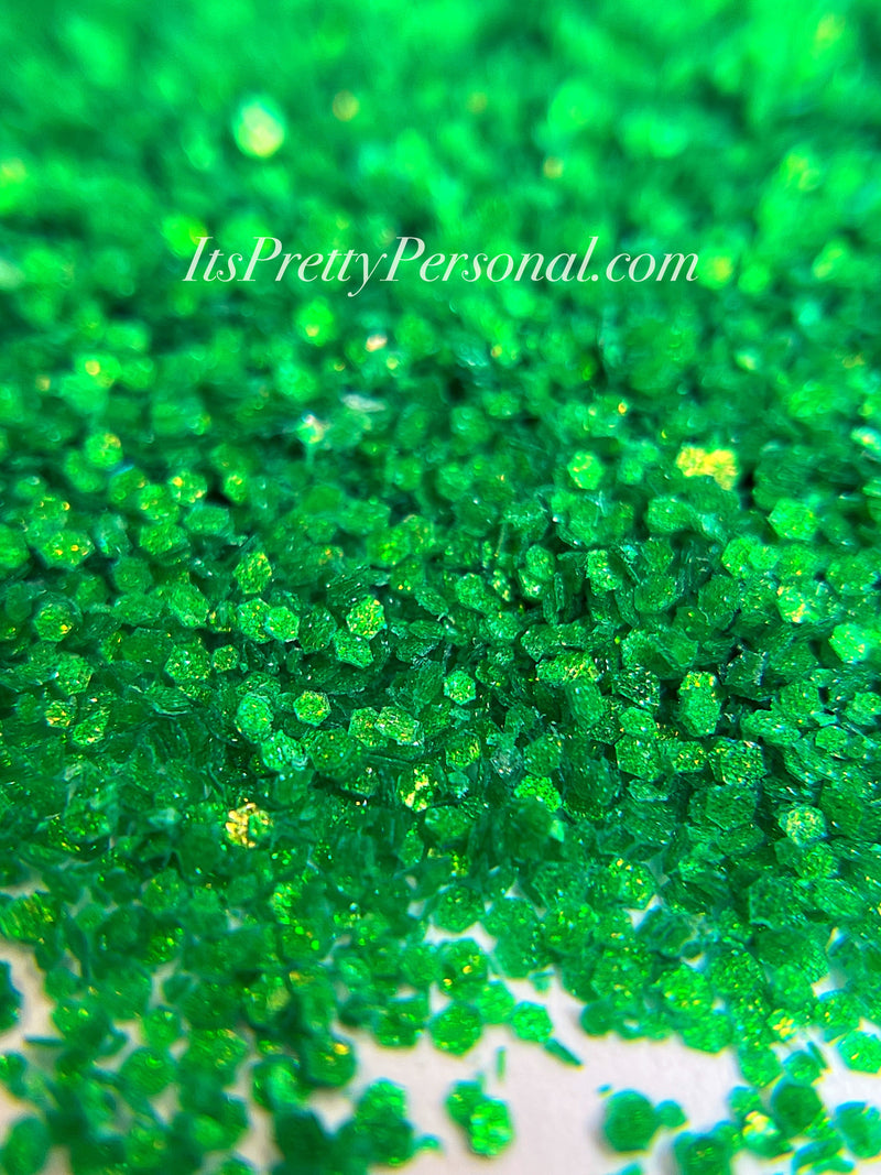 "SCHMedium Cut Leap Frog Green” - Glittered Glitter Collection