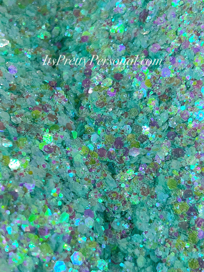 “I Wet My Plants”- Blue Opal GLOW Glitter