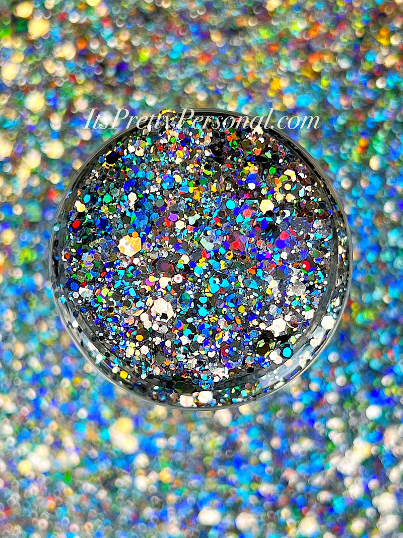 "Silver Party Pop XL" -PARTY HOLOGRAPHIC- Silver Holographic Glitter