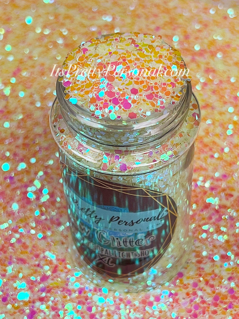 “Mystic Rose Opal Light Show XL”-GLOW Glitter