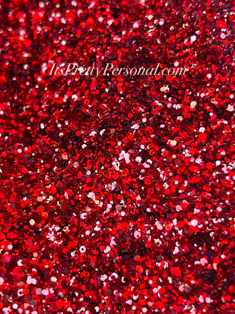 ⚡️TODAY’S FLASH SALE!- SCHMedium Cut- "Wineo" - Deep Red Holographic Glitter