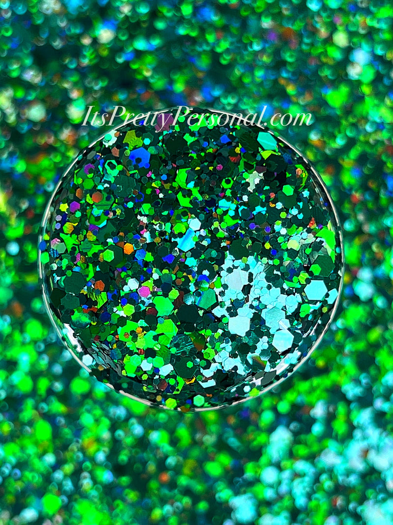 ⚡️TODAYS FLASH SALE!-
“Mystic Pine XL"- Dark Green Holographic XL