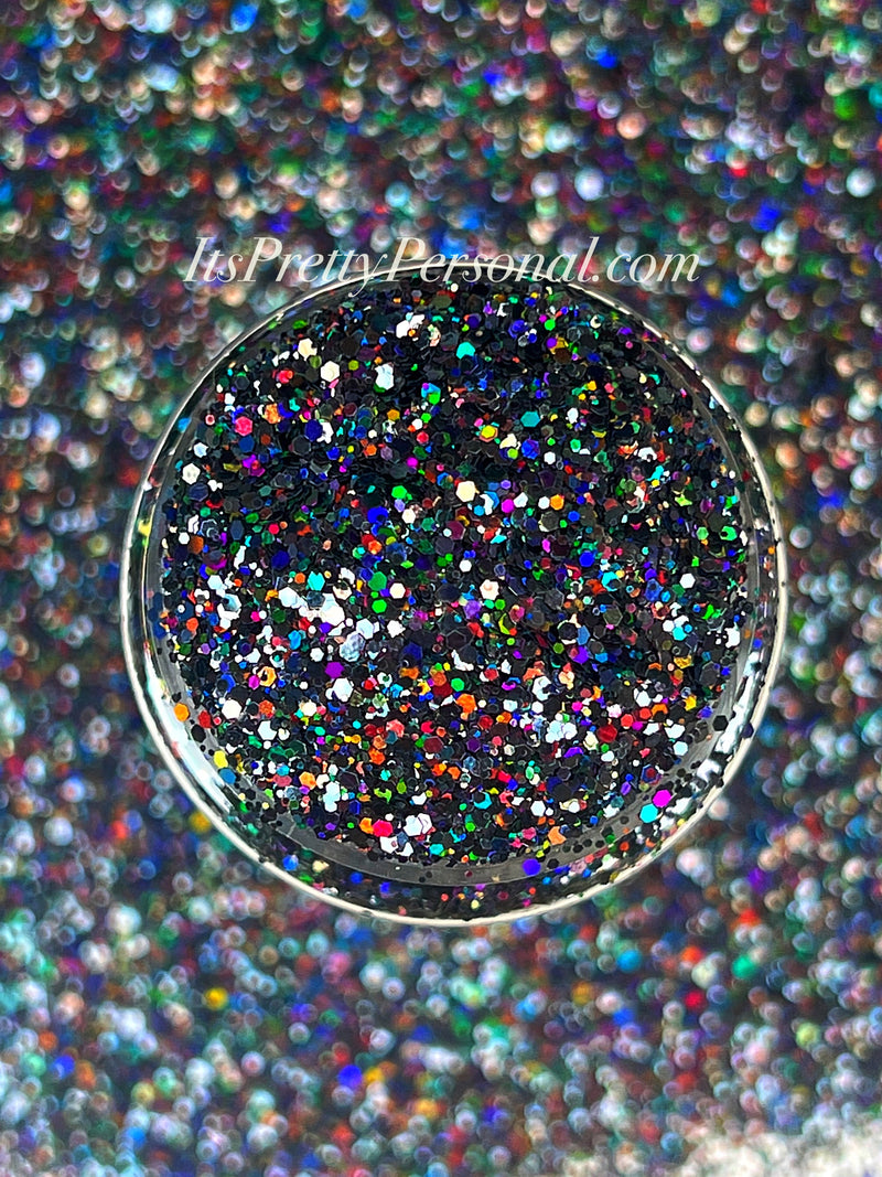SCHMedium Cut- "Baby Got Black" -Holographic Black Glitter