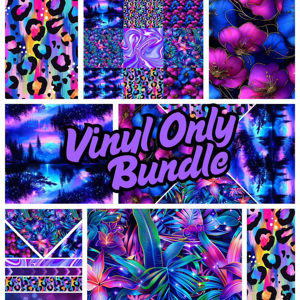 🚨VINYL ONLY BUNDLE- Blue Purple Inspirational Drop- 7 Vinyl Sheets total-  Launching 5/16/2025