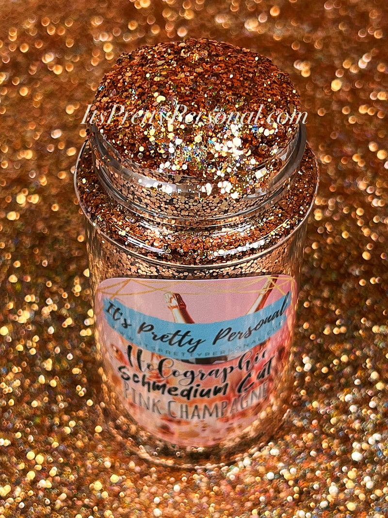 SCHMedium Cut- "Pink Champagne" -Holographic Glitter
