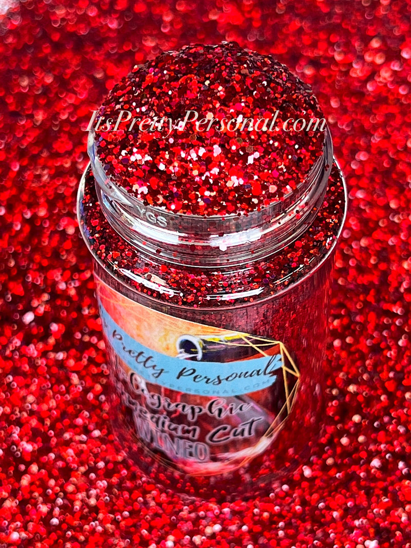 ⚡️TODAY’S FLASH SALE!- SCHMedium Cut- "Wineo" - Deep Red Holographic Glitter