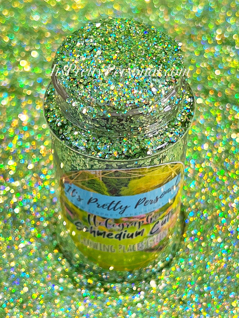 SCHMEDIUM CUT "Growing Places Green" -Holographic + Hologram Glitter