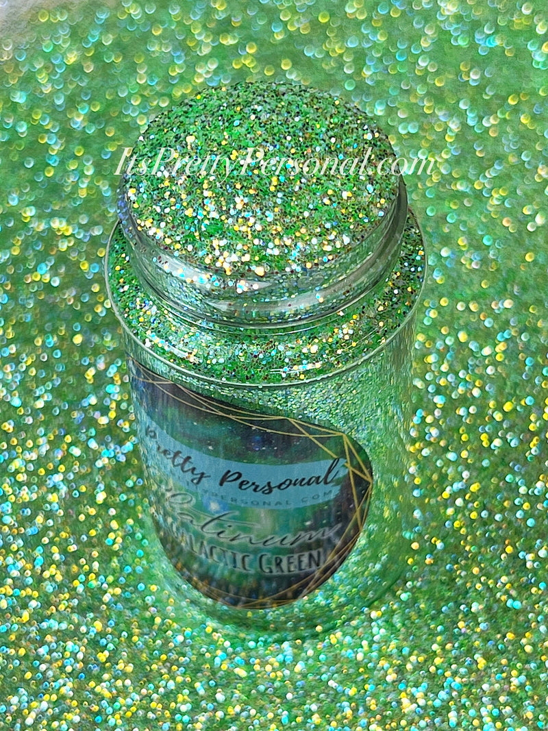 “Intergalactic Green” - Platinum Pastels Collection- Extreme Sparkle Green
