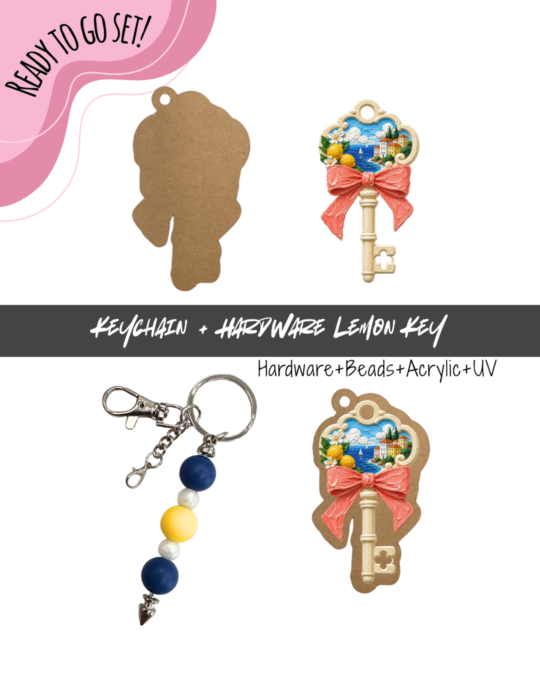 77B HARDWARE, BEAD + KEYCHAIN KIT- 