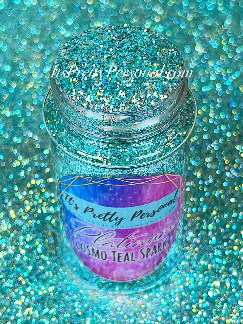 “Cosmo Teal Spark” - Platinum Pastels Collection- Extreme Sparkle Teal