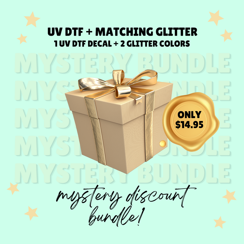 Mystery Bundle- 1 UV DTF + 2 MATCHING GLITTER COLORS! *READ LISTING.