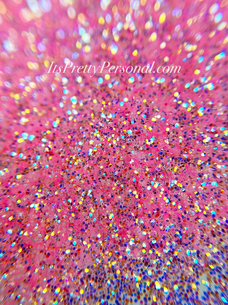 “Bubblegum Stardust” - Platinum Pastels Collection- Extreme Sparkle Pink