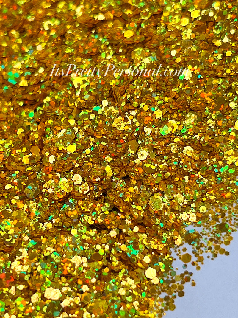 "Go For The Gold XL" -PARTY HOLOGRAPHIC- Gold Holographic Glitter