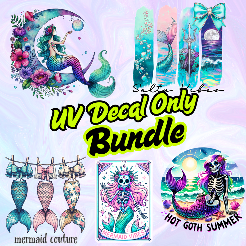 🚨UV DECAL ONLY BUNDLE- Deep Dark Mermaid Drop- 5 decals total- Launching 4/18/2025