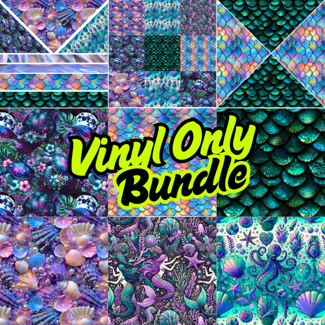 🚨VINYL ONLY BUNDLE- Deep Dark Mermaid Drop- 9 Vinyl Sheets total- Launching 4/18/2025