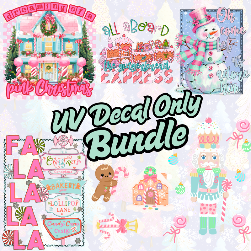 🚨UV DECAL ONLY BUNDLE- PASTEL WINTER DROP - 6 decals total- Launching 11/07/2025