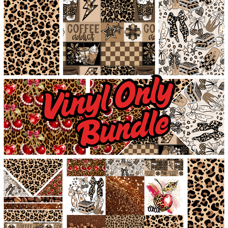 🚨VINYL ONLY BUNDLE- LEOPARD CHERRY- Vinyl Sheets total-  Launching 12/12/2025