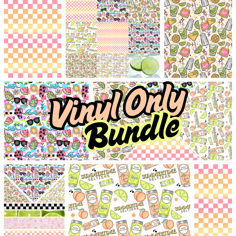 🚨VINYL ONLY BUNDLE- Summer Seltzer Drinks- Cerra Shop- 7 Vinyl Sheets total-  Launching 5/9/2025