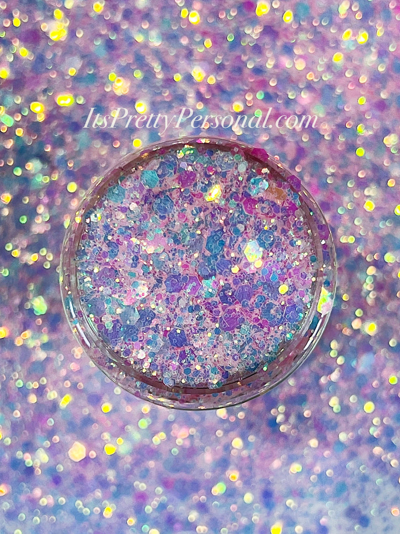 “Don’t Jump The Gum”- Pink Opal GLOW Glitter