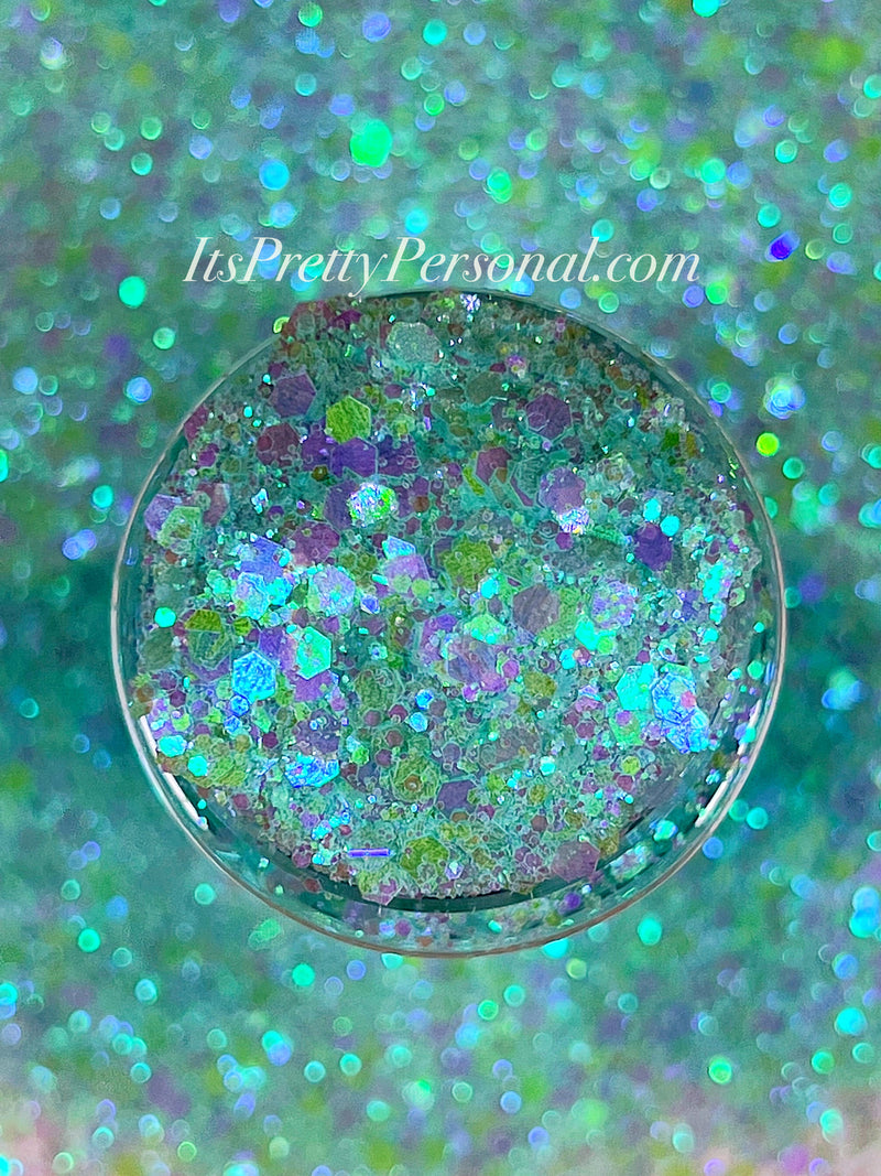 “I Wet My Plants”- Blue Opal GLOW Glitter