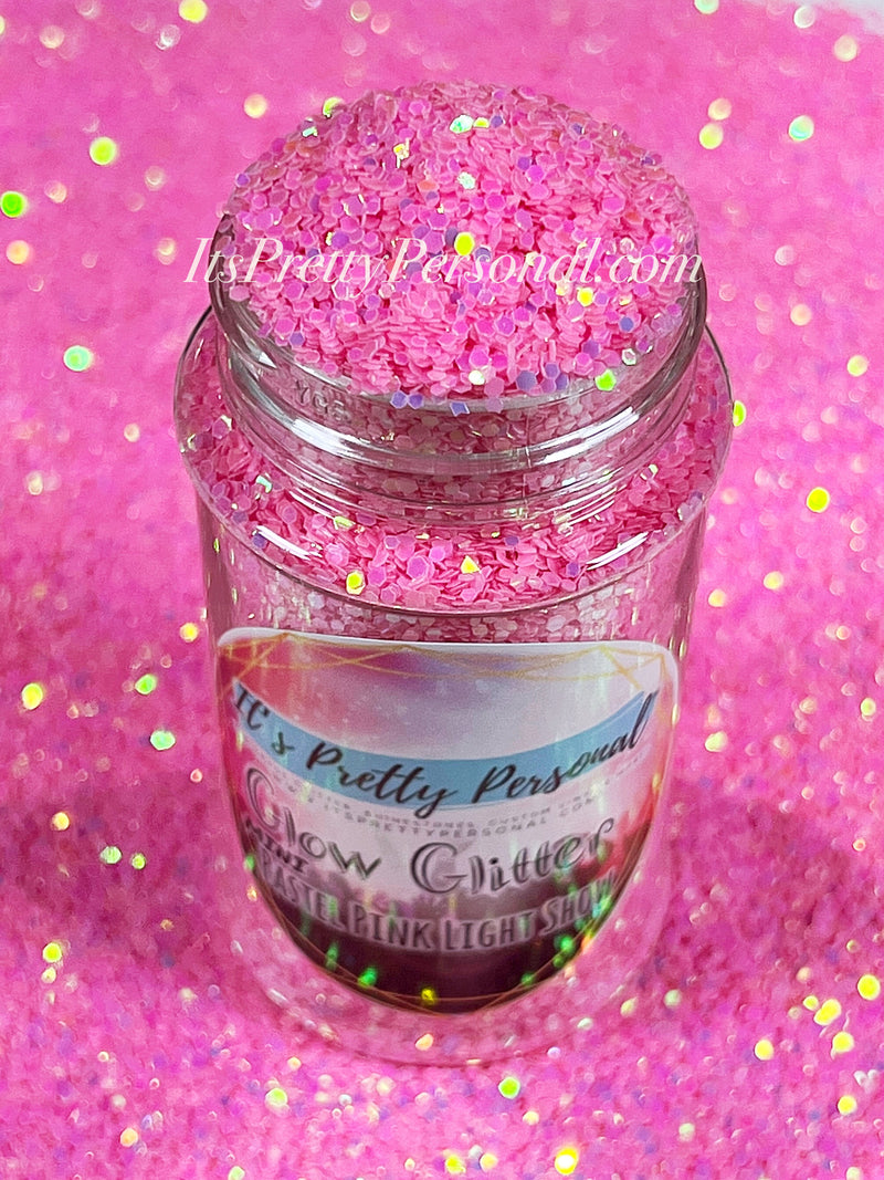 "MINI Pastel Pink Light Show”-GLOW Glitter