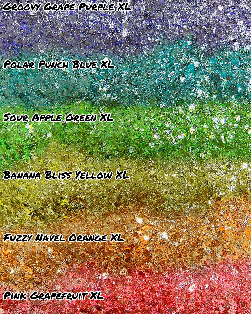 6 pack- XL FROSTED Glitter Collection Rainbow Discount Pack