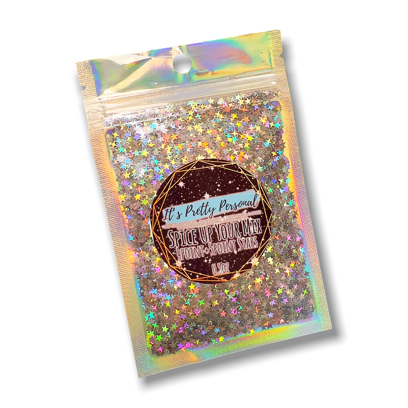 SPICE UP YOUR MIX! Holographic Silver Star Mix