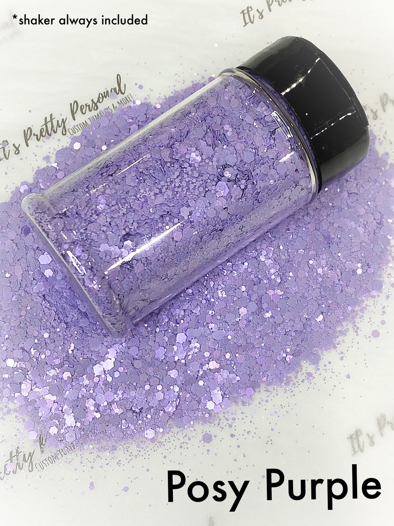 “Posy Purple” Glitter  CHUNKY- Supplies  POSH