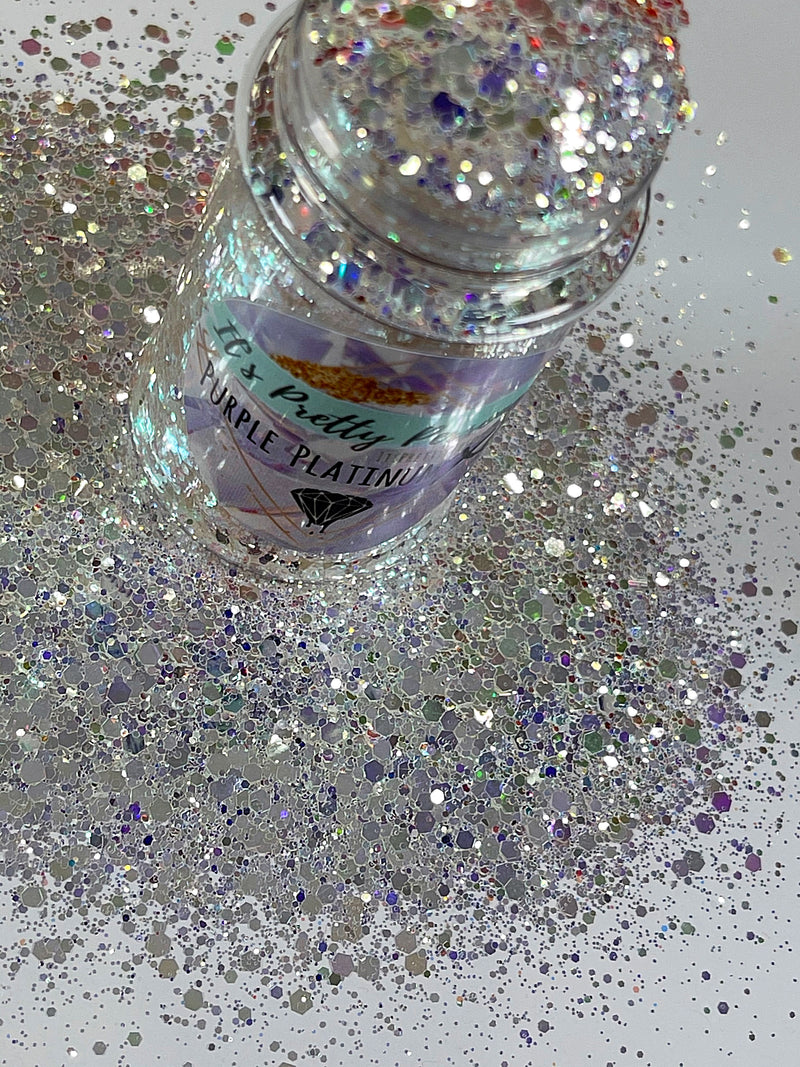 “Purple Platinum XL"-Glitter  CHUNKY mix- Supplies