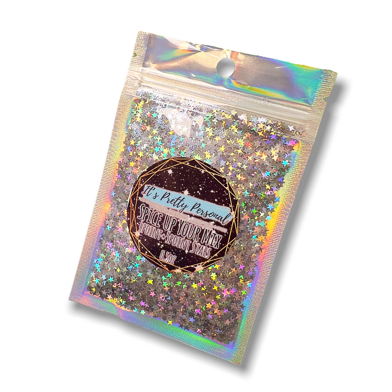 SPICE UP YOUR MIX! Holographic Silver Star Mix
