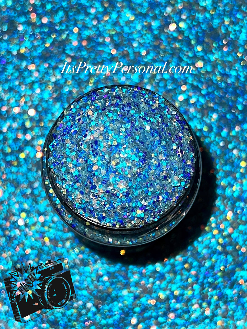 "Dream Come Blue Chunky” (Medium Cut)- Luminous Reflective Glitter Collection