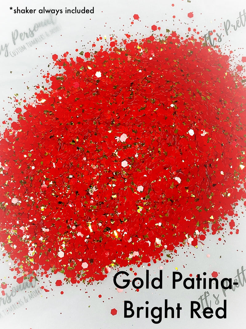 "Bright Red”- Gold Patina