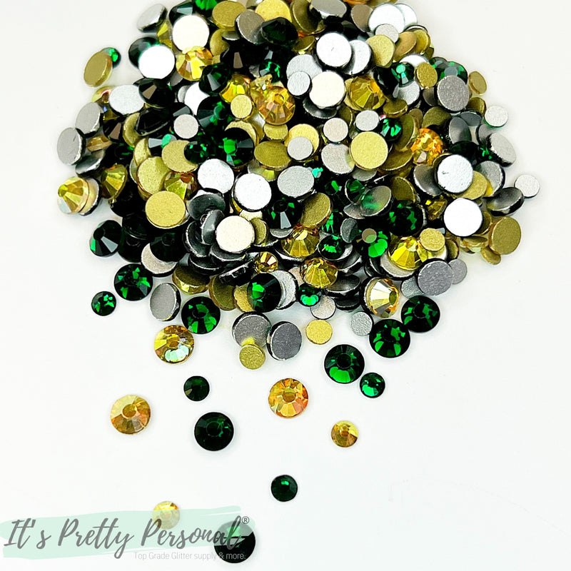 "Stay Lucky"- LIMITED EDITION! Multi Size MIX!  -Glass Rhinestones