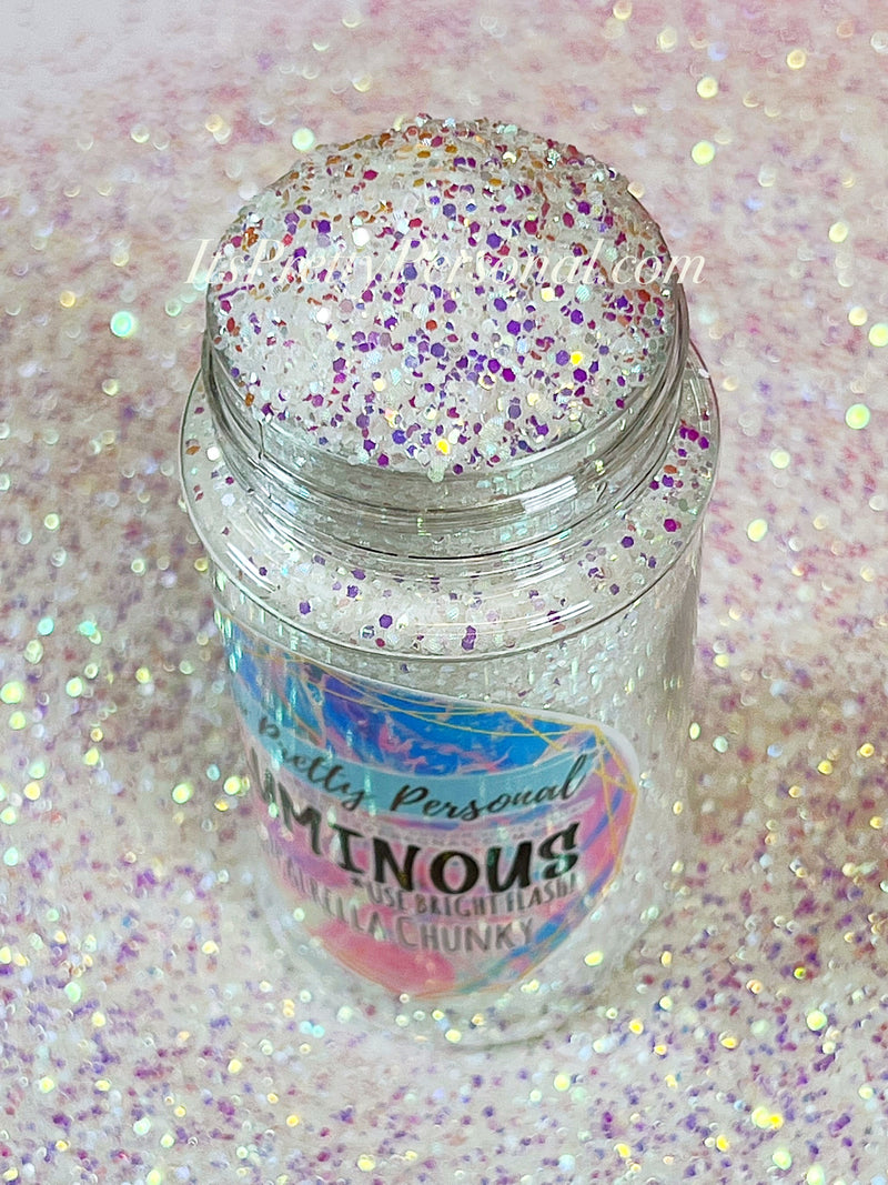 “Opalrella Chunky” (Medium Cut)- Luminous Reflective Glitter Collection