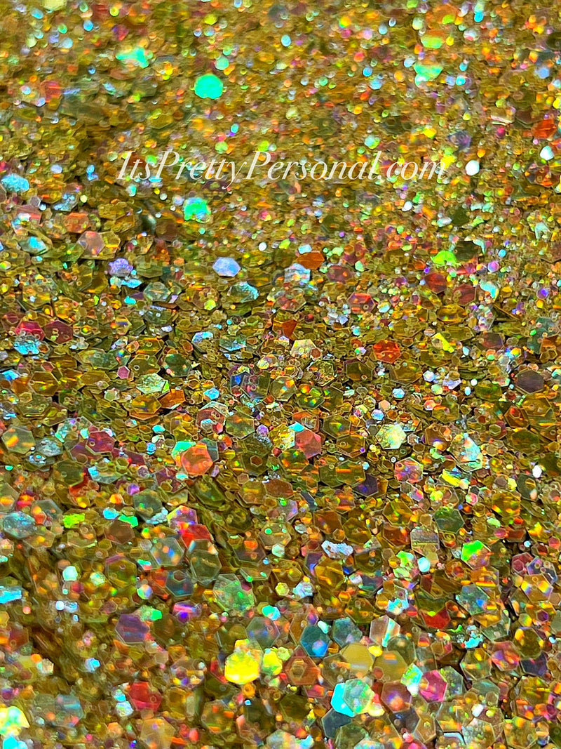 “Autumn Hayride Gold XL"- Gramglitter (HOLOGRAM)